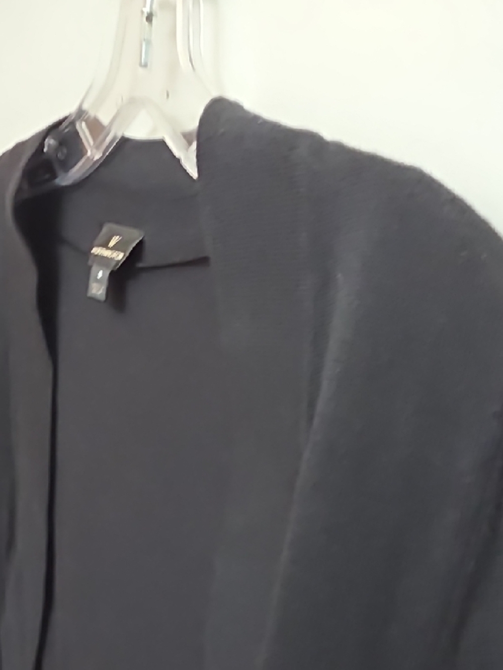 Talbots Black Cropped Open-Front Shrug - Picture 7 of 9
